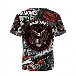 Remera The Ramones – Rocket to Russia - Detalle